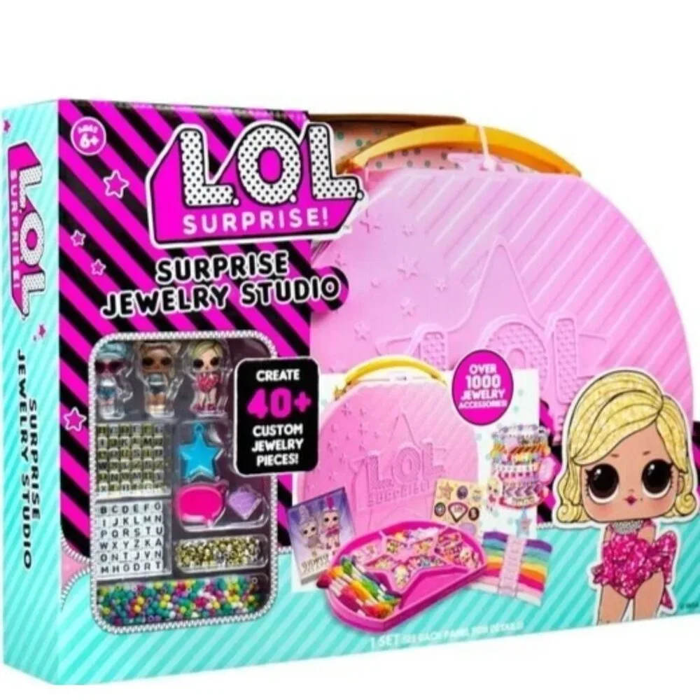LOL SURPRISE Girls Jewelry Studio Case Over 1000 Accessories Make Jewelry 6+ NEW